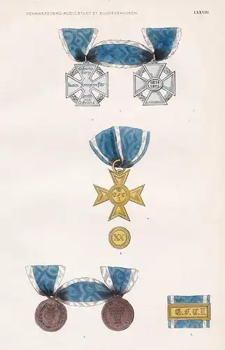 Schwarzbourg - Rudolstadt et Sondershausen. LXXVIII. - Schwarzburg Thüringen Germany Orden medal decoration Me