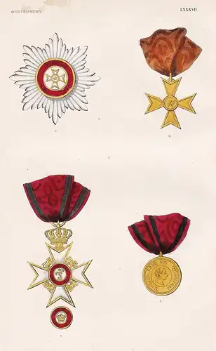Wurtemberg. LXXXVII - Herzogtum Württemberg order Orden medal decoration Medaille