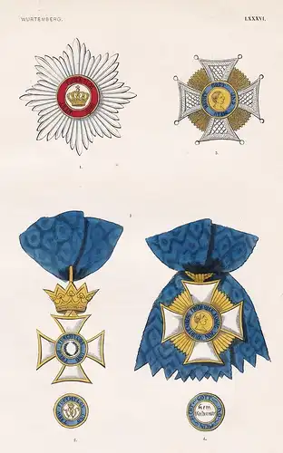 Wurtemberg. LXXXVI - Herzogtum Württemberg order Orden medal decoration Medaille