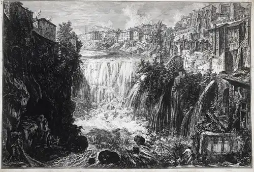 Veduta della Cascata di Tivoli.