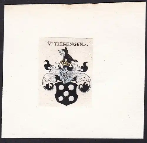 V: Flehingen - Flehingen Wappen Adel coat of arms heraldry Heraldik