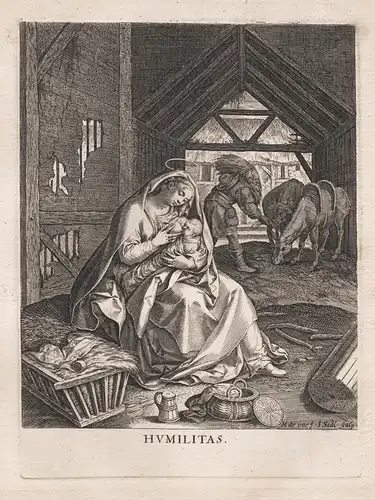Humilitas - Virgin Mary nursing the child / Allegory of Humility / Breast feeding
