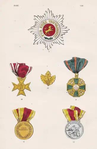 Babe. VIII.  - Großherzogtum Baden order Orden medal decoration Medaille