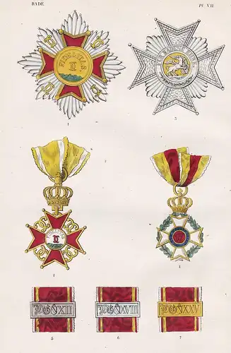 Bade. VII. -  Großherzogtum Baden order Orden medal decoration Medaille