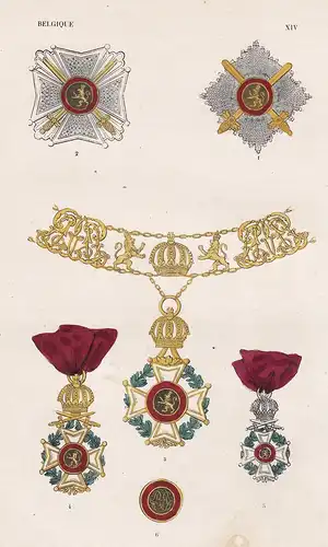 Belgique. XIV.  - Belgien Belgium Belgique order Orden medal decoration Medaille
