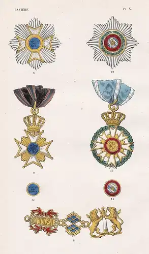Baviere. X.  - Königreich Bayern Bavaria order Orden medal decoration Medaille