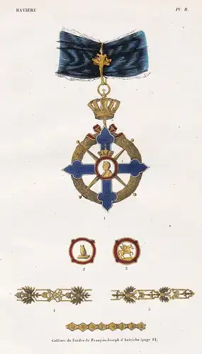 Baviere. Pl. B.  - Königreich Bayern Bavaria order Orden medal decoration Medaille