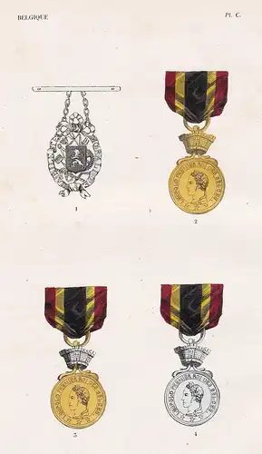 Belgique. Pl. C.  - Belgien Belgium Belgique order Orden medal decoration Medaille