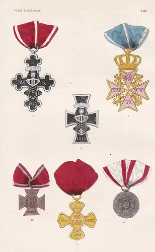 Hesse electorale XLII. - Kurfürstentum Hessen Deutschland Germany Orden medal decoration Medaille