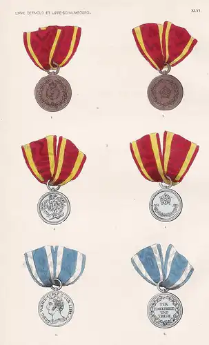Lippe Detmold et Lippe-Schaumbourg XLVI. - Niedersachsen Schaumburg Detmolt Orden medal decoration Medaille