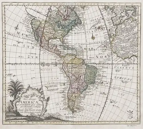 Tab: Geogr: Americae - America / Amerika / Amerique / continent / Kontinent
