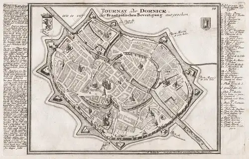 Tournay oder Dornick, wie es vor der Frantzösischen Bevestigung ausgesehen - Tournay / Hautes-Pyrenees / Occit