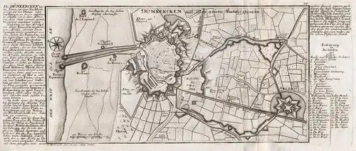Dünkerchen mit allen neuen Fortificationen - Dunkerque / Dünkirchen / Nord / Hauts-de-France / Frankreich