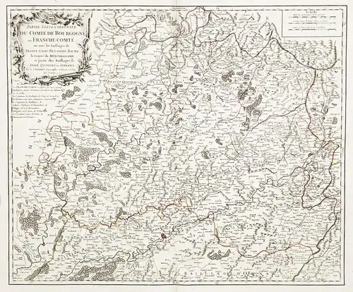 Partie Septentrionale du Comte de Bourgogne ou Franche-Comtè, où sont les Bailliages de Vesoul, Gray, Besancon
