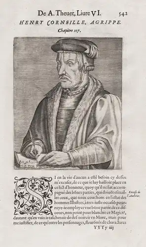 Henry Corneille, Agrippe - Heinrich Cornelius Agrippa von Nettesheim (1486-1535) Jurist Arzt Philosoph Gelehrt