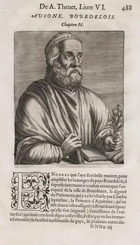 Ausone, Bourdelois - Ausonius (310-393) Bordeaux Roman poet Dichteer Antike Altertum antiquity Portrait