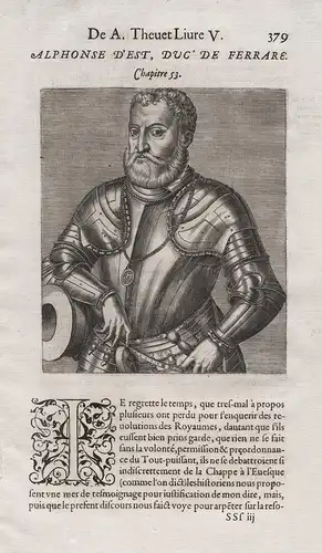 Alphonse d'Est, duc de Ferrare -  Alfonso I d'Este (1476-1534) Ferrara Modena Reggio Feldherr soldier Portrait