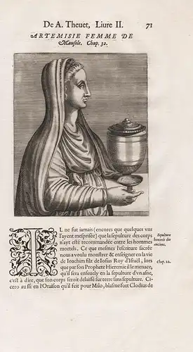 Artemisie Femme de Mausole - Artemisia II, of Caria (?-c.351) Mausolus Maussoleus Portrait
