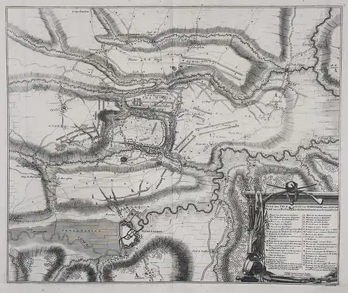 Plan de la Bataille d'Oudenarde, du 11 Juillet 1708 - Oudenaarde / Vlaanderen / Belgie / Belgique Belgien Belg