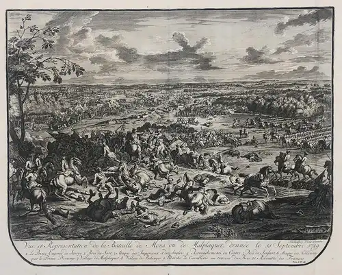 Vue et Representation de la Bataille de Mons ou de Malplaquet, donnée le 11 Septembre 1709 - Malplaquet Mons H