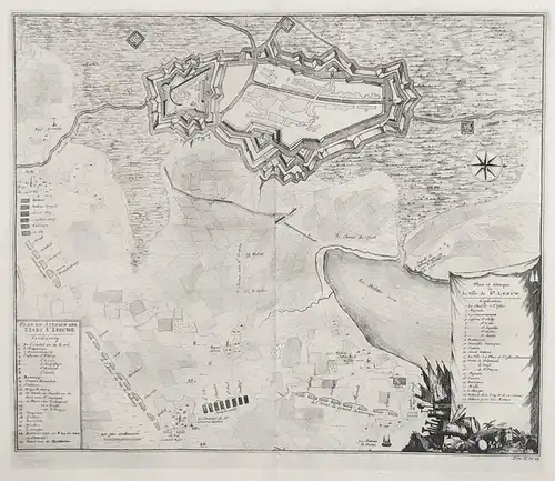 Plan et Attaque de la Ville de St. Leeuw - Sint-Pieters-Leeuw / Vlaanderen / Belgie / Belgium / Belgique / Bel