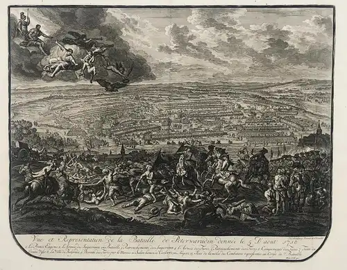 Vue et Representation de la Bataille de Peterwaradin, donnée le 5 d'aout 1716 - Battle of Petrovaradin / Novi