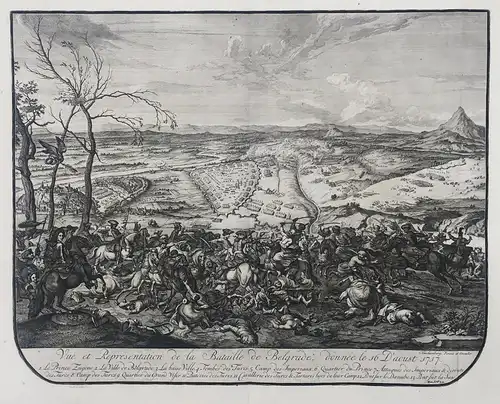 Vue et Representation de la Bataille de Belgrade, donnée le 16 d'aoust 1717 - Beograd / Belgrad / Belgrade / S