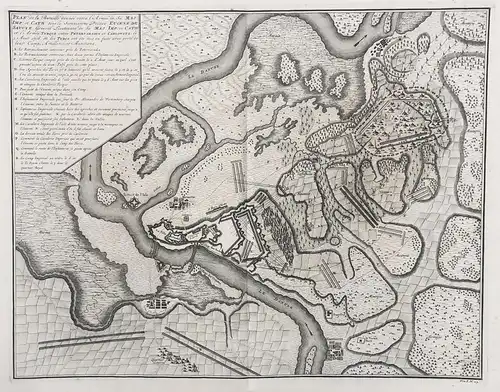 Plan de la Bataille donnée entre l'Armée de Sa Maj. Imp. et Cath. sous le Serenisisme Prince Eugene de Savoye