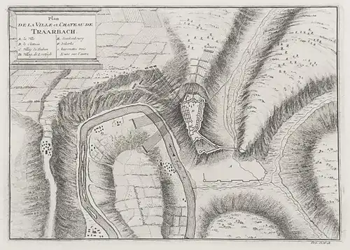 Plan de la Ville et Chateau de Traarbach - Traben-Trarbach / Mosel / Rheinland-Pfalz