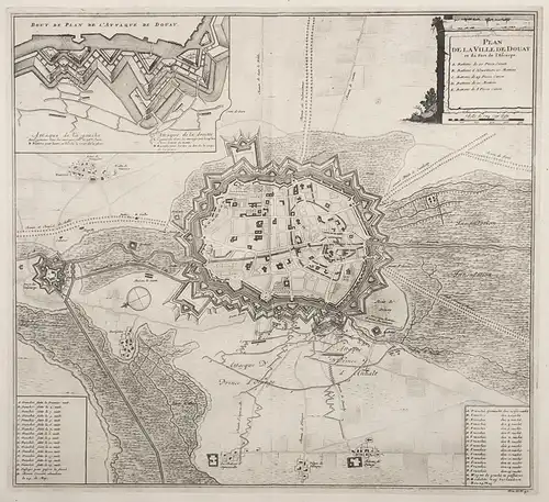 Plan de la Ville de Douay - Douai Pas-de-Calais