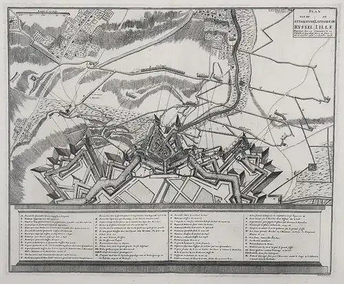 Plan de l'Attaque de Lille - Lille / Citadelle / Hauts-de-France / France / Frankreich