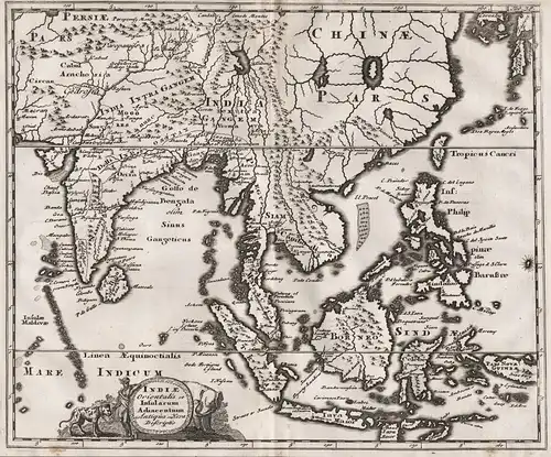 India Orientalis et Insularum Adiacentium Antiqua et Nova Descriptio - Indonesia / Thailand / Cambodia / Vietn