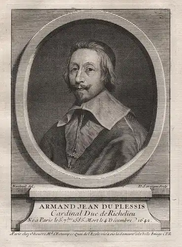 Armand Jean du Plessis. Cardinal Duc de Richelieu - Armand Jean du Plessis duc de Richelieu (1585-1642) cardin