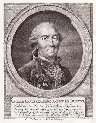 George Louis Le Clerc, Comte de Buffon' - Georges-Louis Leclerc de Buffon (1707-1788) naturalist mathematician