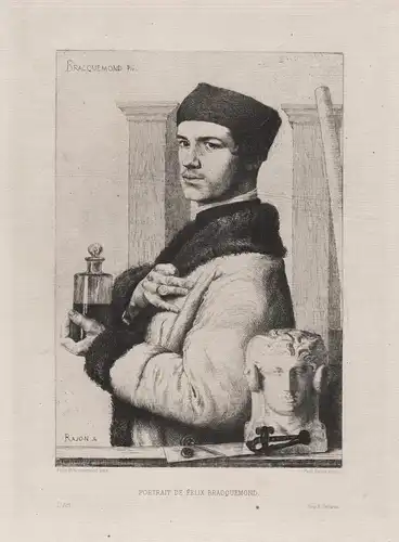 Portrait de Felix Bracquemond - Felix Bracquemond (1833-1914) French painter Maler Selbstportrait Portrait