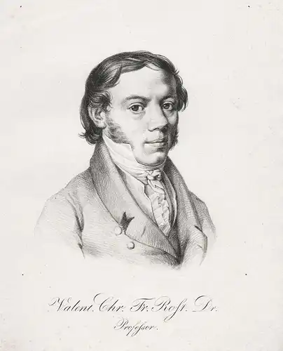 Valent. Chr. Fr. Rost Dr. - Valentin Rost (1790-1862) Philologe Lexikograf Gotha Friedrichsroda Portrait