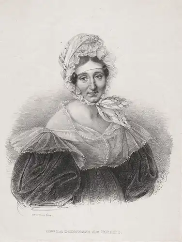 M.me la Contesse de Bradi - Agathe Pauline Caylac de Ceylan de Bradi (1782-1847) French writer woman author Sc