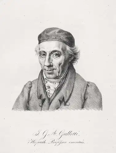 I. G. A. Galletti - Johann Georg August Galletti (1750-1828) Historike Geograph Altenburg Gotha Portrait