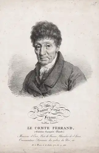 Le Comte Ferrand - Antoine-Francois-Claude Ferrand (1751-1825) French politician Paris Ministre