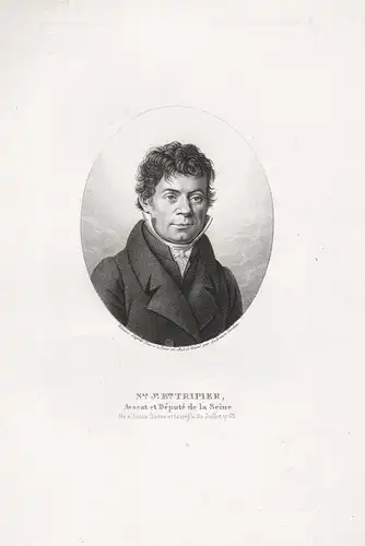 N.as J.n. B.te Tripier - Nicolas Jean Baptiste Tripier (1765-1840) avocat Autun Paris Advokat French politicia