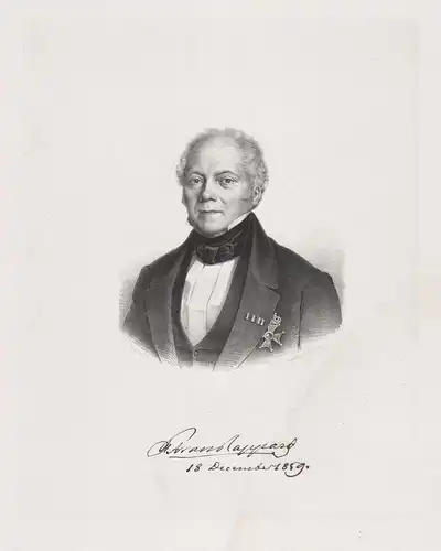 Frans Rappard - Frans Alexander van Rappard (1793-1867) Notar author writer book collector Den Haag Portrait