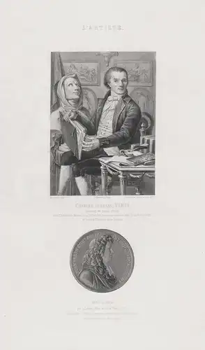 L'Artiste - Charles Nicolas Varin (1741-1812) French engraver graveur Kupferstecher Portrait