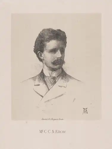 Mr. C. C. N. Krom - Cornelius Catharinus Nicolaas Krom (1855-1885) writer author Nijmegen Helmond Heusden Port