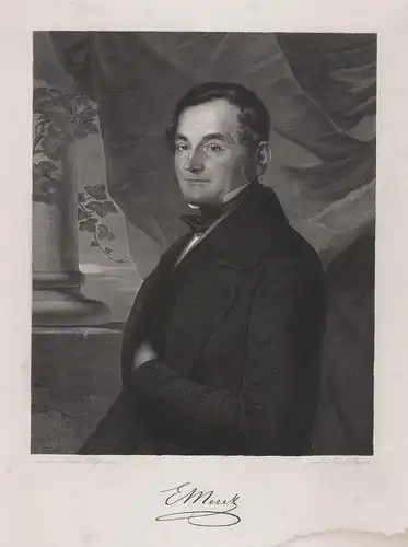 E. Merck - Ernst Merck (1811-1863) Hamburg Unternehmer Politiker Freimauer Portrait