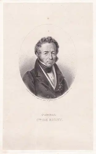 L'Amiral C.te de Rigny - Henri de Rigny (1782-1835) French naval officer officier de Marine Portrait