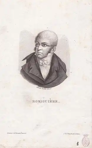 Romiguiere - Jean-Dominique Romiguieres (1775-1847) avocat magistrat Paris French politician Portrait