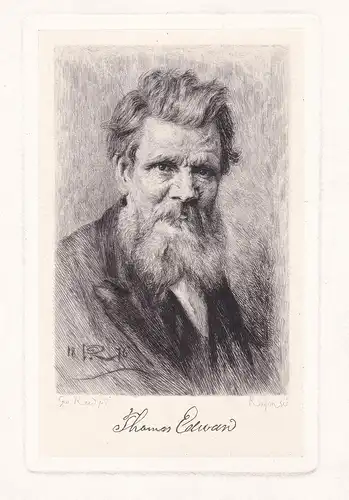 Thomas Edward - Thomas Edward (1814-1886) Scottish naturalist Naturforscher Portrait