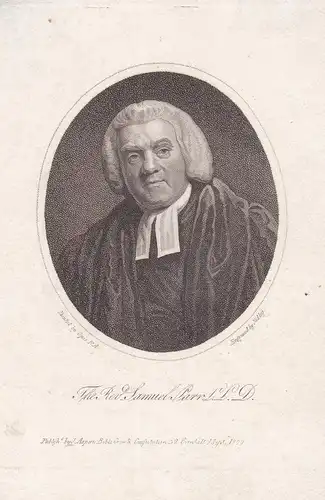 The Rev. Samuel Parr L. L. D. - Samuel Parr (1747-1825) English schoolmaster writer minister London Portrait