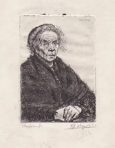 Portrait of an elderly woman / Alte Frau