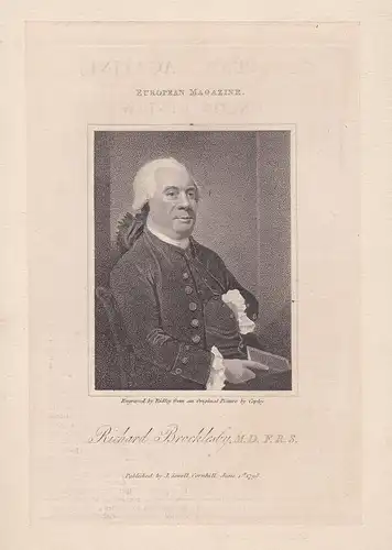 Richard Brocklesby, M. D. - Richard Brocklesby (1722-1797) English physician Arzt doctor Medizin medicine Port